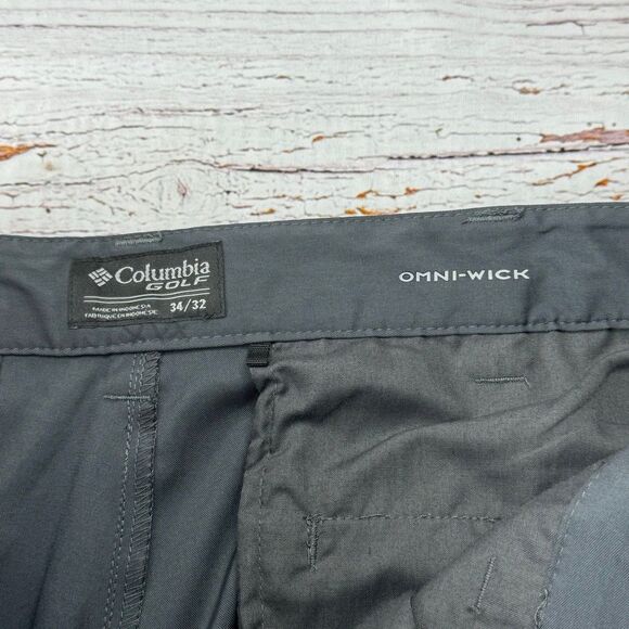 Columbia Golf Omni-Wick Pants Mens gray size 34/32 - Picture 6 of 12